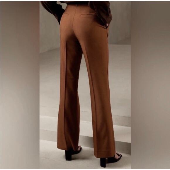 NWT Women's Banana Republic Brown Sculpted Stretch Trousers Size 18 - Picture 4 of 10